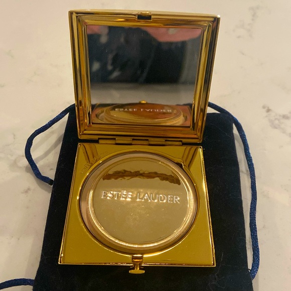 COLLECTORS ITEM NEVER USED Ester Lauder Golden Cobblestones Compact from NM - Picture 3 of 8